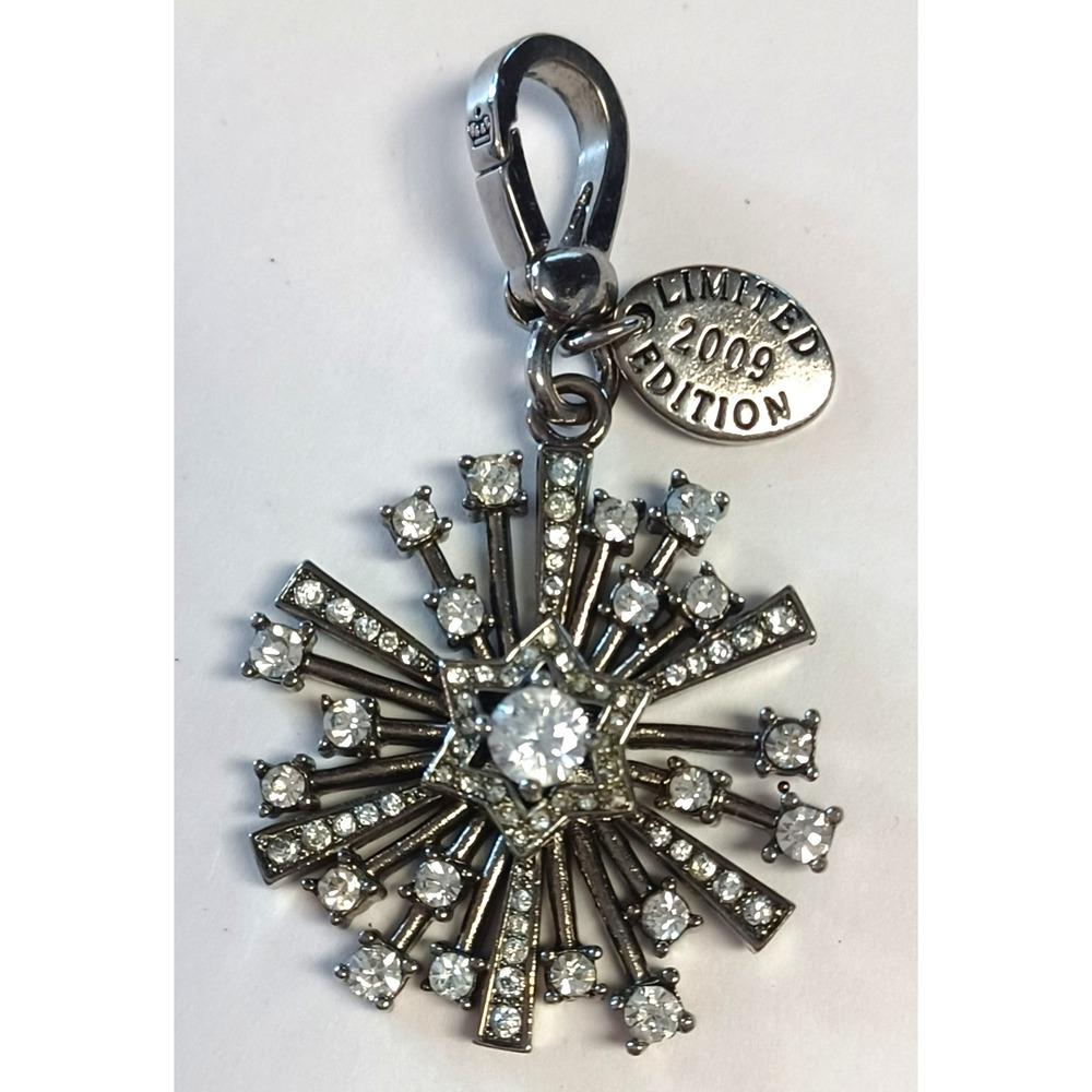 Vintage Juicy Couture Limited Edition 2009 Snowflake Charm Silver Rhinestone Y2K